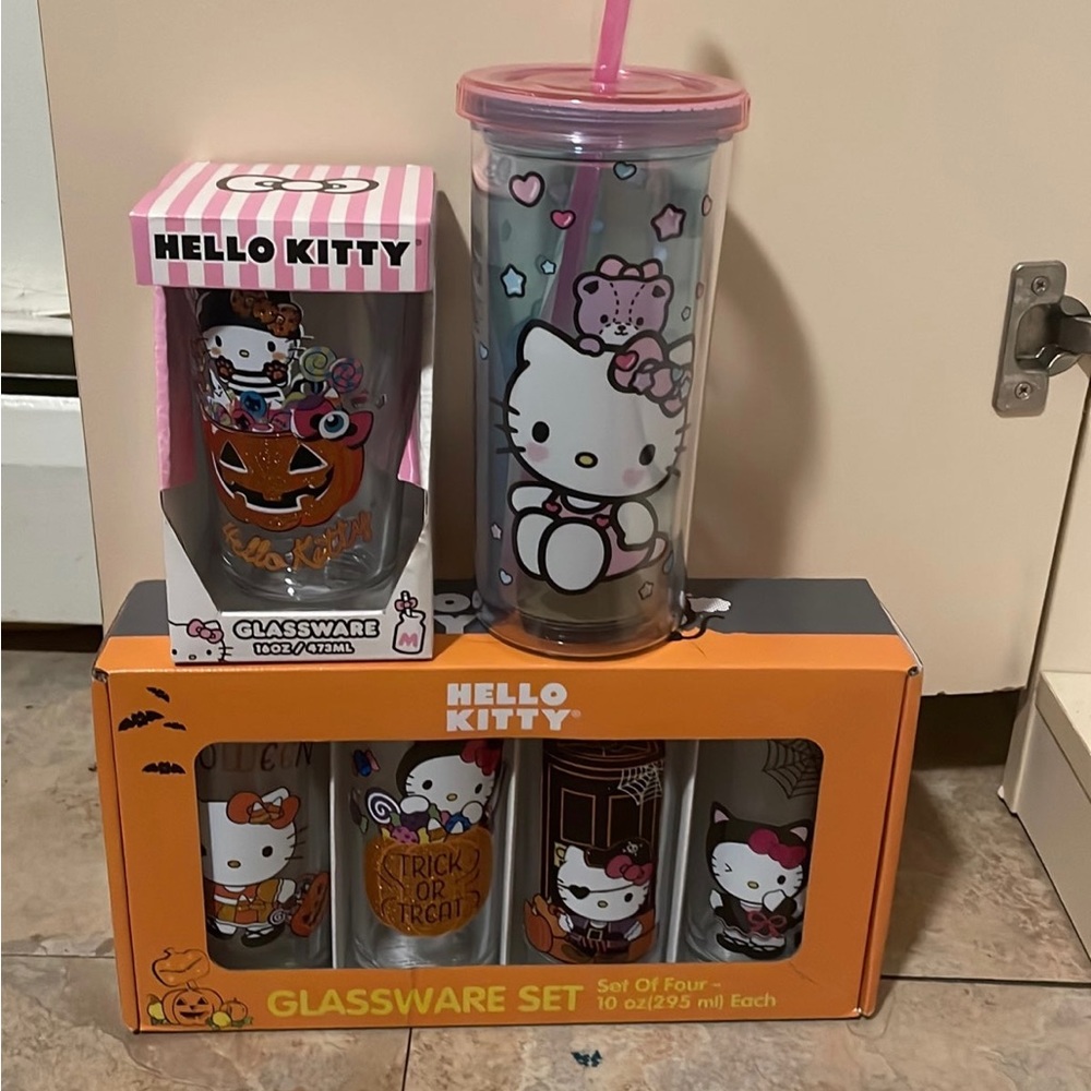 New hello kitty glassware